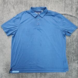 Robert Graham Men's Blue Polo Shirt Short Sleeve Logo Size 2XL